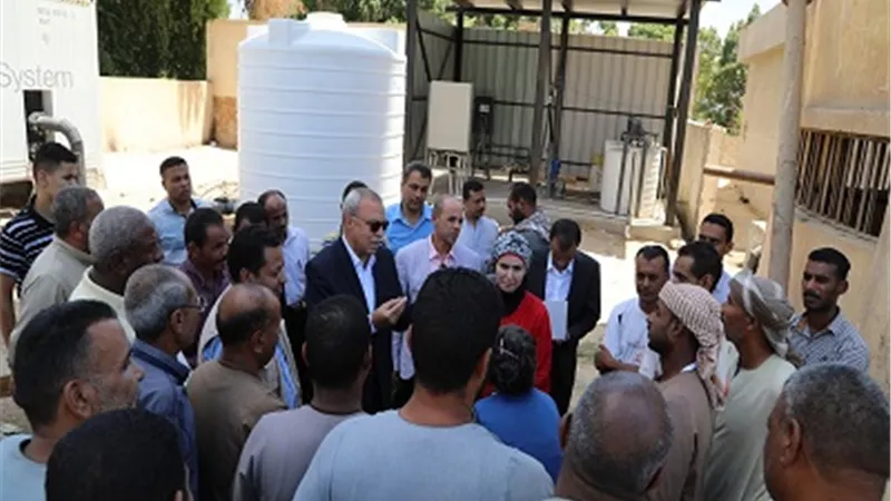 الهجان : محطة مياه شرب جديدة بقرية حجازة بقوص