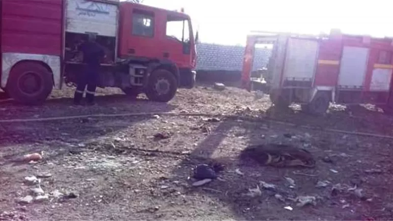 حريق يلتهم حظيرة مواشى بمدينة منفلوط بأسيوط.. بالصور