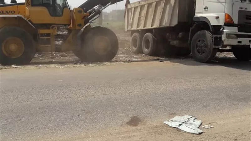 رفع 160 طن قمامة وازالة 20 حالة إشغال بالفشن