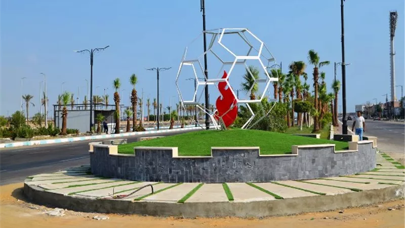 إستكمال تطوير ميدان مصطفى النحاس أمام النادى الاجتماعى