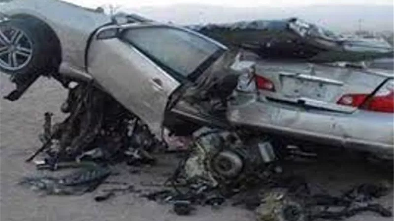 مصرع واصابة 4 اشخاص فى تصادم سيارتين بالشرقية