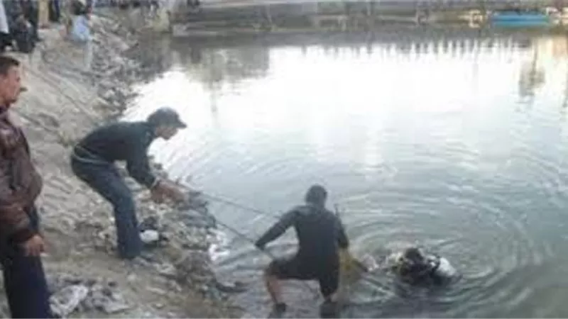 إنتشال جثة غريق من نهر النيل بالقناطر
