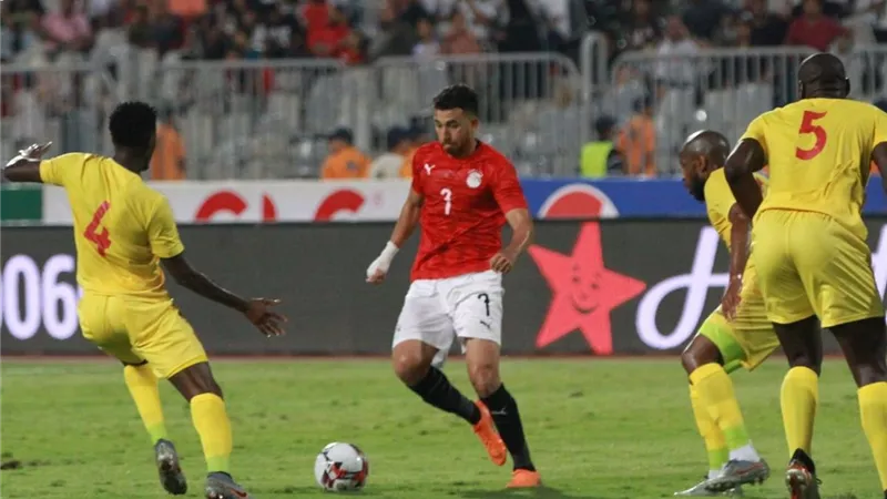 احمد على يضع ثانى اهداف الفراعنة فى مرمى غينيا
