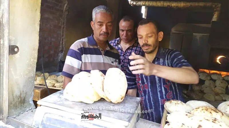 كمال إبراهيم يفاجئ مخابز قري الوادى الجديد بالمحاضر