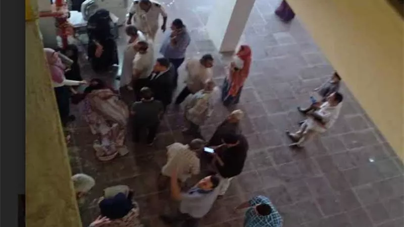 يلقى بزوجته من الطابق الثانى بالمحكمة بالمنوفية للخلاف على حضانة الاطفال