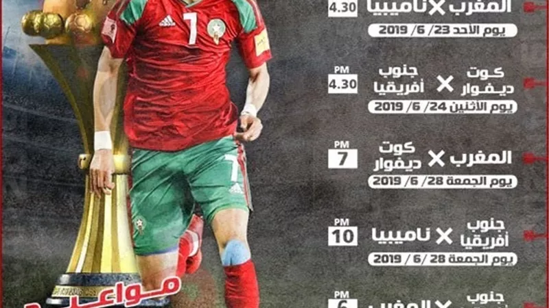ننشر بالتفاصيل مواعيد مباريات المجموعة الرابعة فى أمم أفريقيا