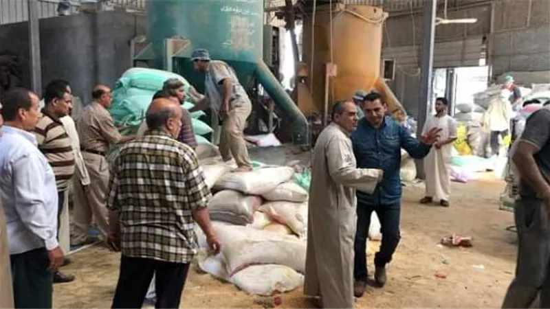 ضبط ٥ أطنان دقيق بلدى مدعم داخل مصنع لتصنيع الأعلاف الحيوانية بمركز فاقوس