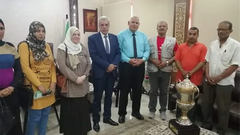 عجلان يستقبل فريق التعليم الفنى لمتابعة التدريب التأهيلى للطلاب المفصولين