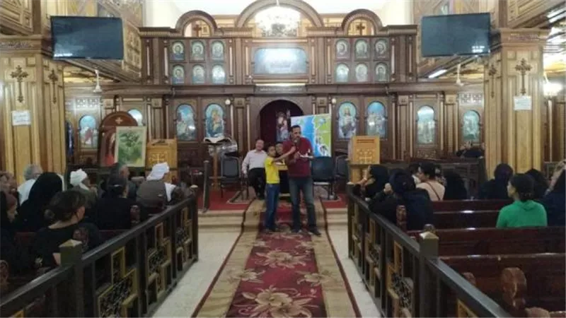 مياه القناة تنظم ورش صيانة بكنائس الإسماعيلية ..صور