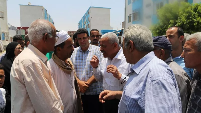 محافظ السويس يتفقد أعمال التطوير بمنطقة المثلث
