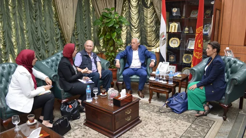 محافظ بورسعيد يلتقي بمسئولي برنامج دعم إصلاح التعليم الفني والتدريب المهني TVET EGYPT