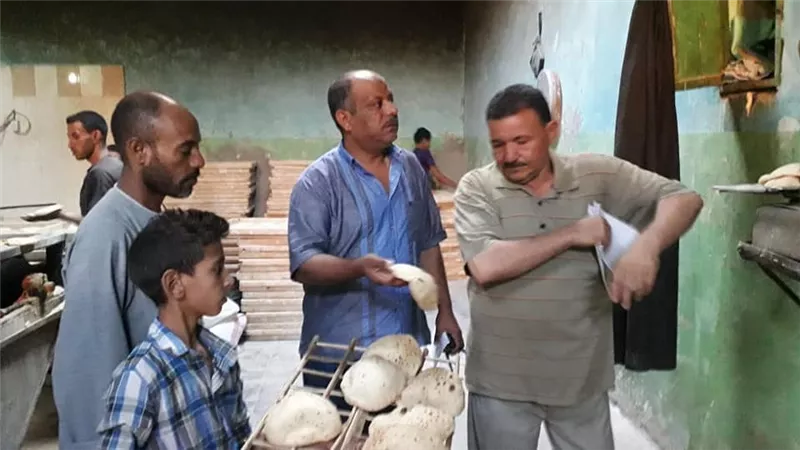 15 محضر تموين و7 اشغالات بقريتي ام القصور وبني رافع بمنفلو