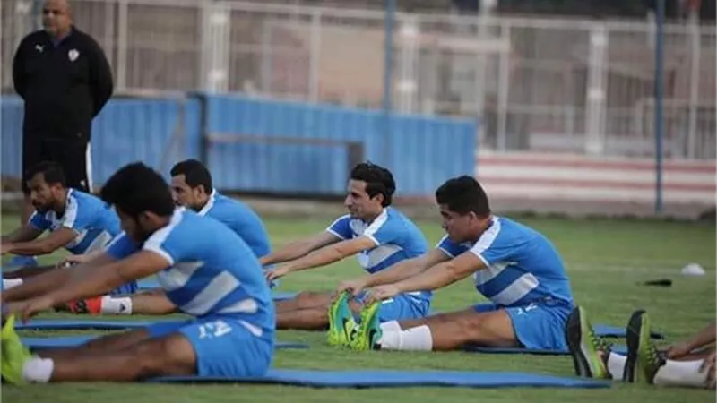اختبار بدني للاعبي الزمالك في المران