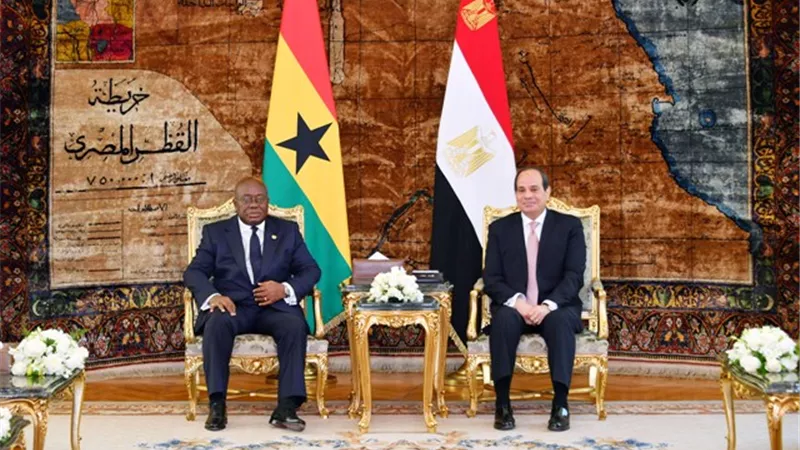 الرئيس يستقبل رئيس جمهورية غانا لبحث العلاقات التاريخية بين البلدين
