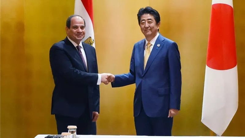 السيسى يعقد جلسة مباحثات مع رئيس وزراء اليابان 