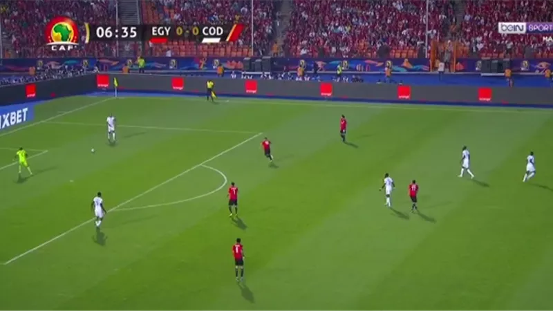 منتخب الفراعنة يتقدم على منتخب الكونغو بهدفين فى الشوط الاول..فيديو
