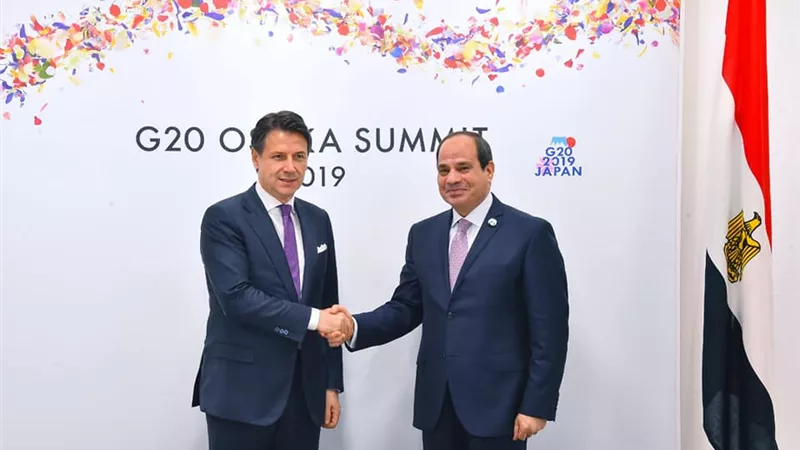 السيسى يلتقى رئيس الوزراء الإيطالى على هامش قمة العشرين