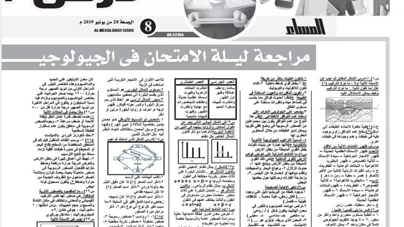 مراجعة الجيولوجيا للثانوية العامة 2019 من درس خصوصى