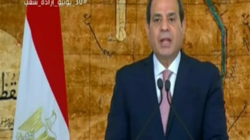 # ٣٠يونيو_إرادة_شعب..السيسي .. قواتنا المسلحة نجحت في حماية الوطن حتى اصبحت مصر مركزا للاستقرار والسلام