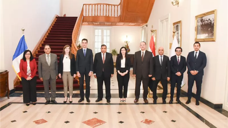 مجلس الدولة يبحث مع رئيس المعهد الفرنسى التعاون القضائى