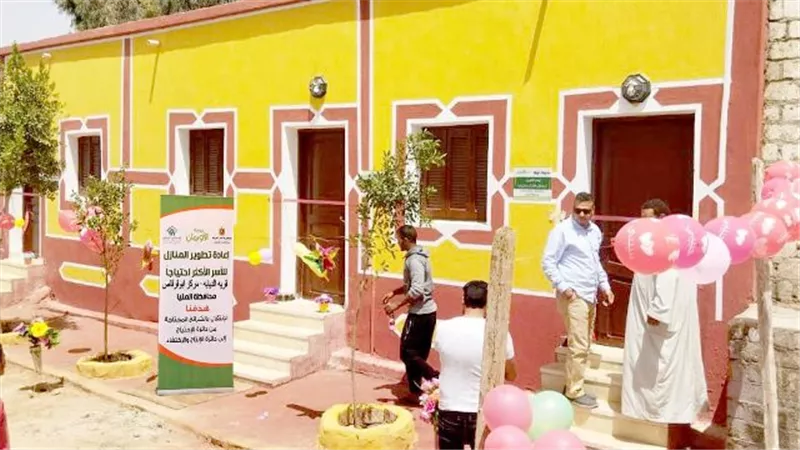 اعادة الحياة لقرية الديابه بمركز ابوقرقاص بعد اعادة اعمارها