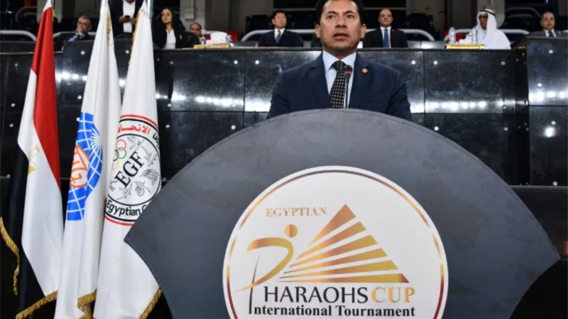 وزير الرياضة يفتتح بطولة الفراعنة الدولية للجمباز بإستاد القاهرة