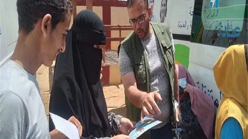 حملات توعوية وتثقيف لرواد القوافل الطبية المتنقلة ببحرالبقر