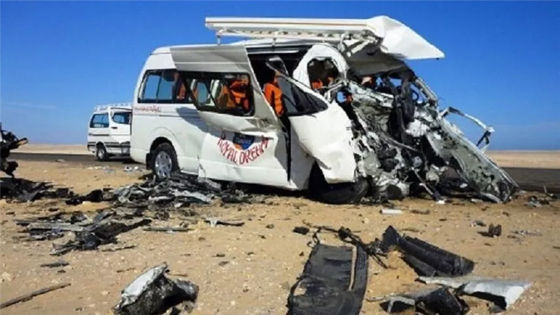 حادث مروع النقل الثقيل يدهس 15 راكب بطريق الكريمات