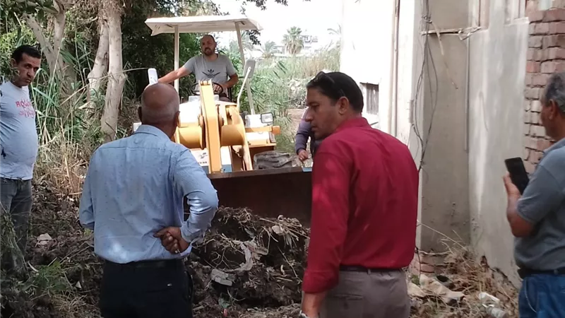 ازاله حالات تعدى بالبناء ومخالفات بالدقهلية