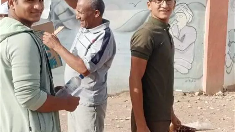 وجبات غذائية ومياه معدنية لطلاب الثانوية بالوادى الجديد