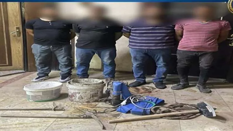 بعمق 2 متر.. ضبط 4 أشخاص لقيامهم بالحفر والتنقيب عن الآثار