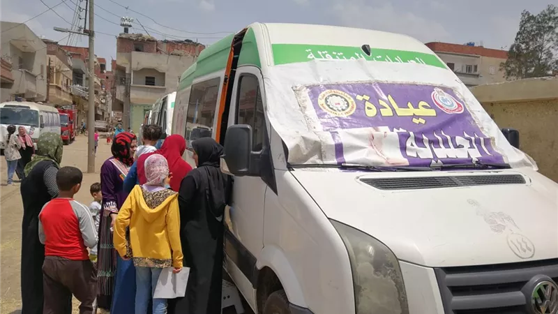 العلاج ل ١٥٧٣ مريضا فى قرية الحاجر ببنى سويف