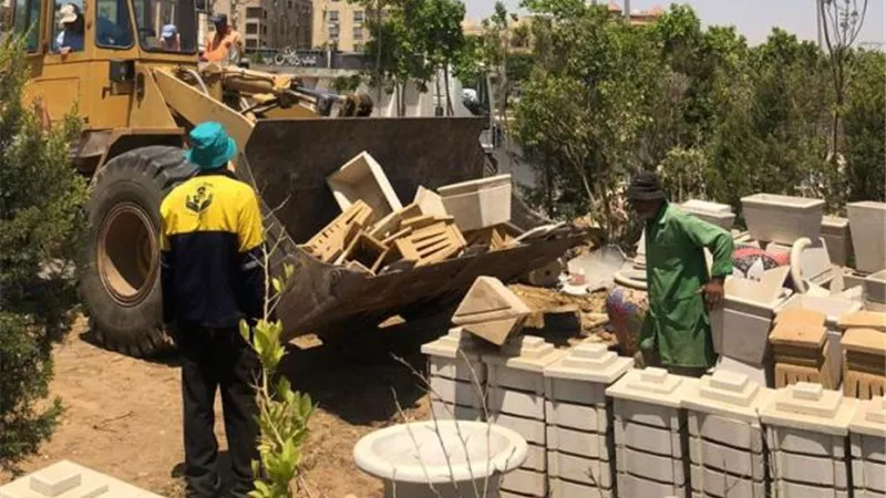النجار: جهاز 6 أكتوبر ينفذ حملة إزالات فى مختلف الأحياء.. بالصور