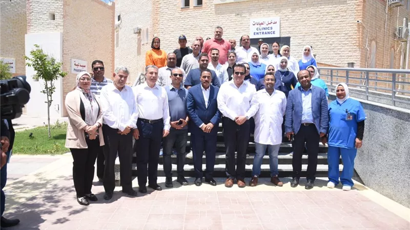 محافظ مطروح ووزير الصحة يتفقدان مستشفي مارينا والعلمين النموذجي