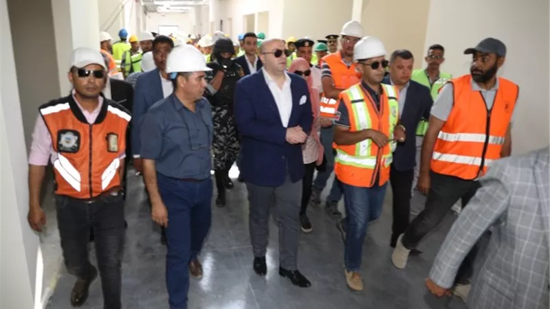 غنيم يتفقد مشروع إعادة إنشاء معرض شباب مصر