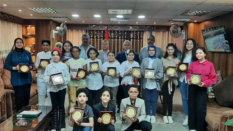 تعليم دميـاط يكرم الطلاب الفائزين بمهرجان الطفل المبدع الدولي