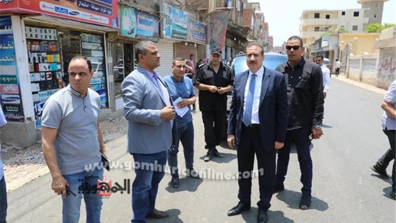 محافظ المنوفية يتابع أعمال رصف طريق سنتريس – أشمون