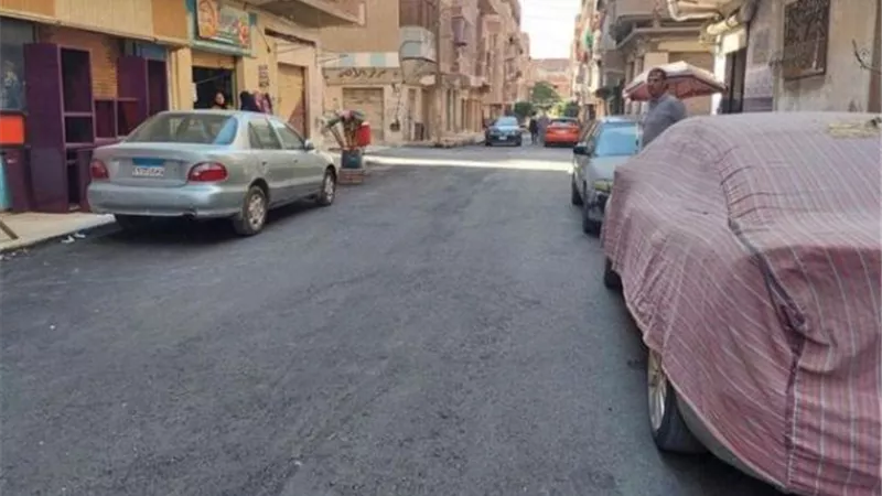 إعادة رصف شوارع حي ثان الإسماعيلية