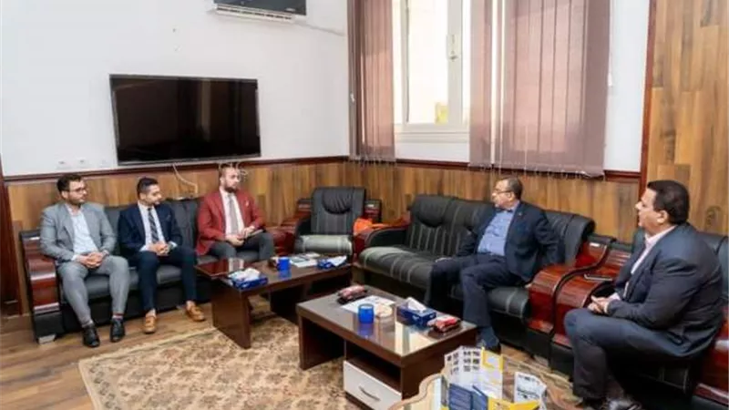 وفد الشركة المصرية لتطوير تقنيات التعليم فى زياره لجامعة بني سويف