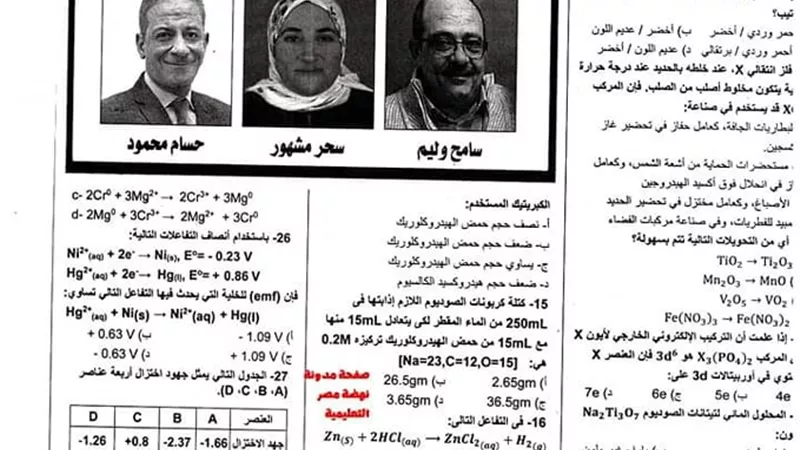 مراجعة الجمهورية فى الكيمياء للثانوية العامة.. معنا تضمن التفوق