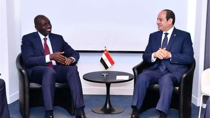 الرئيس السيسى يبحث مع نظيره الكينى مستجدات الأوضاع بالسودان