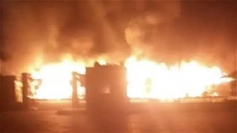 حريق هائل في وادي نمار في السعودية