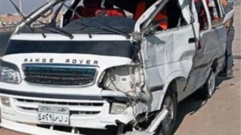 إصابة 9 فى انقلاب ميكروباص بالشرقية
