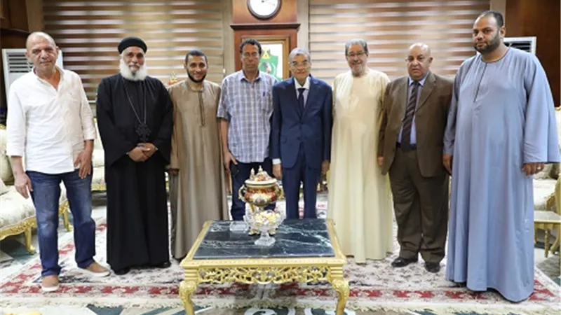 القاضي يستقبل أعضاء لجنة المصالحات العرفية بجنوب المنيا