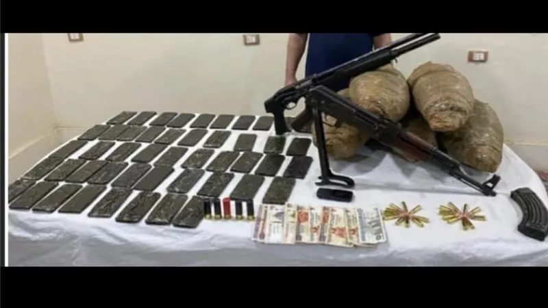 22 كيلو جرام حشيش وبانجو وأسلحة نارية بحوزة عنصر اجرامى فى بالدقهلية
