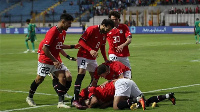 محمود صابر يتقدم بالهدف الأول لمنتخب مصر الأولمبى أمام الجابون