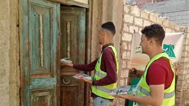 توزيع ١٧٤ رأس ماشية بالتعاون مع مؤسسة مصر الخير بالمنيا