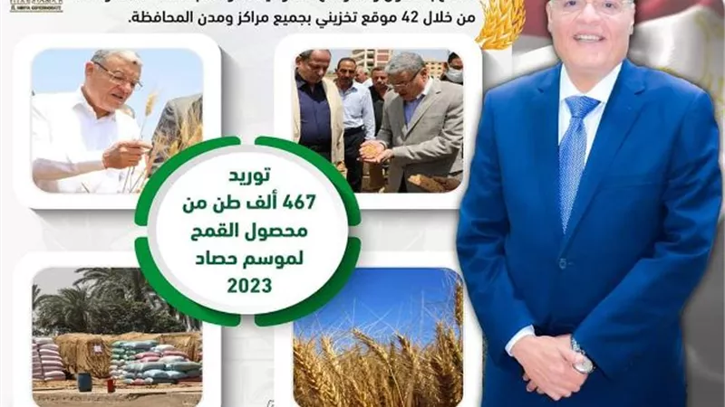 شون وصوامع المنيا تستقبل467 ألف طن من القمح بجميع المراكز بالمنيا