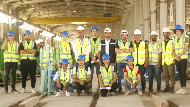 بدء التدريب الصيفي لطلاب هندسة القناة بمصنع السجمنت لشركة بتروجيت