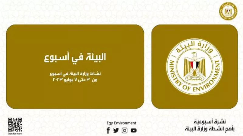 بالإنفوجراف.. الحصاد الأسبوعى لأنشطة وزارة البيئة من 1 يوليو لـ8
